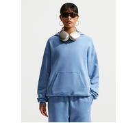 Nike Women's Studio Fleece Oversized Pullover Hoodie - Work Blue/Sail - Size: Small