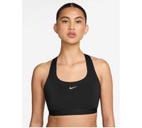 Nike Women's Swift High-Support Lightly Lined Sports Bra - Black/Reflective Silver - Size: Large