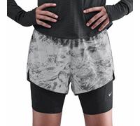 Nike Swift Women's Mid-Rise 2-in-1 Reflective Design Running Shorts - Grey - Polyester L (UK 16-18)
