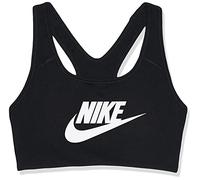 Nike Women's Swoosh Futura Bra - Black/White, Large