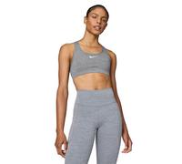 Nike Womens Swoosh Medium Support Padded Sports Bra, Smoke Grey/Pure/White, S