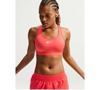 Nike Women's Swoosh Medium Support Sports Bra - Light Crimson/White - Red - Size: Small