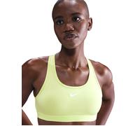 Nike Women's Swoosh Medium Support Sports Bra - Light Lemon Twist/Stone Mauve/White - XL - Green