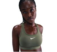 Nike Women's Swoosh Medium Support Sports Bra - Medium Olive/White - Green - Size: Large