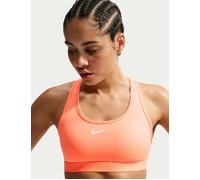 Nike Training Swoosh Medium Support Sports Bra - Orange - Womens M