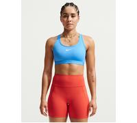 Nike Women's Swoosh Medium Support Sports Bra - University Blue/White - Size: Medium