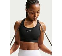 Nike Womens Swoosh Training Medium Support Sports Bra, Black/White, Size S, Women Black/White