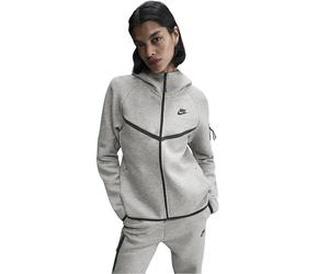 Nike Womens Tech Solid Patterned Hooded Neck Jacket in Grey/Black - Size 14 UK