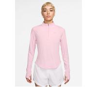 Nike Women's Tempo Swoosh Run Dri-FIT 1/4-Zip Top - Pink Foam/White - Size: Large