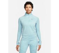 Nike Womens Therma-Fit 1/2 Zip Running Top S Ocean Bliss Long Sleeve DD6799-442
