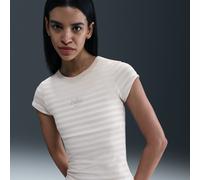 Nike Women's Tight Striped T-Shirt - Brown - Modal/Cotton/Elastane S (UK 8-10)
