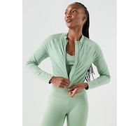 Nike Womens Training Dri-FIT Full Zip Mid Layer Top, Steam, Size M, Women Team