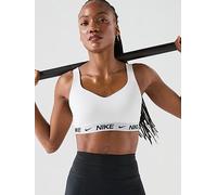 Nike Womens Training Dri-FIT Indy High Support Sports Bra, White/Stone Mauve/Black, Size M, Women White/Stone Mauve/Black