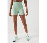 Nike Womens Training Dri-FIT One High Rise 5 Inch Bike Shorts, Steam/White, Size L, Women Team/White