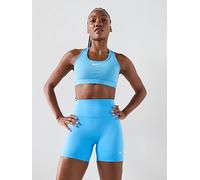 Nike Womens Training Dri-FIT One High Rise 5 Inch Bike Shorts, University Blue/White, Size L, Women University Blue/White