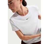 Nike Womens Training One Classic Dri-FIT T-Shirt, White/Black, Size L, Women White/Black