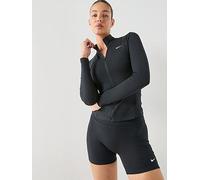 Nike Womens Training One Dri-FIT Full Zip Fitted Jacket, Black/White, Size M, Women Black/White