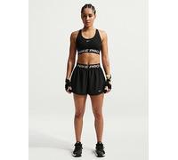 Nike Womens Training Pro 2 In 1 Shorts, Black/White, Size M, Women Black/White