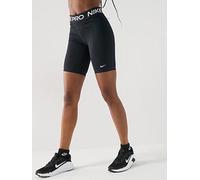 Nike Womens Training Pro 365 8-Inch Bike Shorts, Black/White, Size S, Women Black/White
