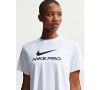 Nike Womens Training Pro 365 Dri-FIT Loose T-Shirt, White/Black, Size S, Women White/Black