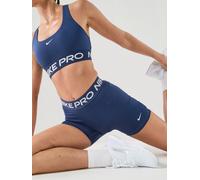 Nike Womens Training Pro 365 Dri-FIT Mid Rise 5 Inch Bike Shorts, Midnight Navy/White, Size M, Women Midnight Navy/White