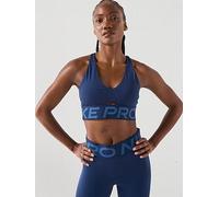 Nike Womens Training Pro Dri-FIT Sculpt Mid Support Padded Sports Bra, Midnight Navy/Mystic Navy/Whit, Size S, Women Midnight Navy/Mystic Navy/Whit