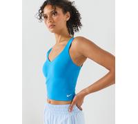 Nike Women's Pro Sculpt Medium Support Padded Sports Bra Tank - Light Photo Blue/White - Size: XS