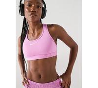 Nike Womens Training Swoosh Medium Support Sports Bra, Lt Magenta/White, Size Xl, Women Lt Magenta/White