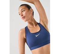 Nike Womens Training Swoosh Medium Support Sports Bra, Midnight Navy/White, Size Xl, Women Midnight Navy/White