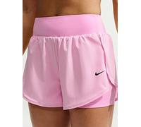 Nike Womens Trining Pro 2-In-1 Shorts, Pink Rise/Black, Size L, Women Pink Rise/Black
