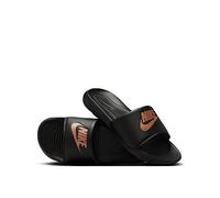 Nike Womens Victori One Slides, Black/Mtlc Red Bronze-Black, Size 7, Women Black/Mtlc Red Bronze-Black