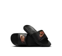 Nike Womens Victori One Slides, Black/Mtlc Red Bronze-Black, Size 8, Women Black/Mtlc Red Bronze-Black