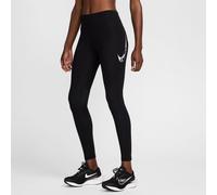 Nike Womens W Nk Df Fast Mr in Black/White - Size 6 UK