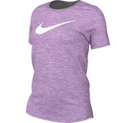 NIKE Women's W NK DF TEE Swoosh T-Shirt, Rush Fuchsia/Pure/HTR/White, L