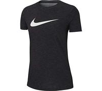 NIKE Women's W Nk Dry Tee Dfc Crew T shirt, Black/Heather/White, XXL UK