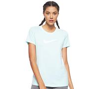 Nike Women's W NK DRY TEE DFC CREW T-Shirt, Teal Tint/Heather/White, M