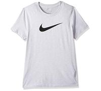 Nike Women's W NK DRY TEE DFC CREW T-Shirt, White/Heather/Black, 2X-Large