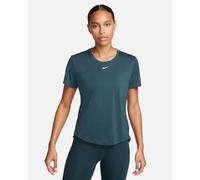 NIKE Women's W Nk One Df Ss Std Top Short-Sleeved, Deep Jungle/White, M