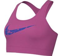 NIKE Women's W Nk Swsh Ls Hbr Bra, Alchemy Pink/Hyper Royal, L