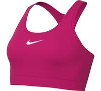 NIKE Women's W Nk Swsh Med SPT Bra Sports, Fireberry/White, S