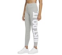 Nike Women's W NSW ESSNTL GX HR LGGNG JDI Leggings, dk Grey Heather/White, S-T