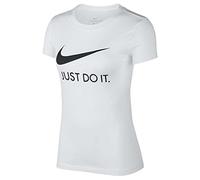 NIKE Women's W Nsw Tee Jdi Slim T shirt, White/(Black), L UK