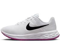 NIKE Women's W Revolution 6 Nn Sneaker, White Black Vivid Sulfur Vivid Purp, 4.5 UK