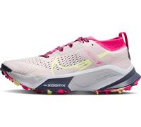 NIKE Women's W Zoomx Zegama Trail Low, Platinum Violet Luminous Green Fireberry, 8.5 UK
