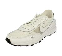 NIKE Womens Waffle One Leather Textile White White Black Trainers 3.5 UK
