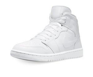 NIKE Women's WMNS AIR Jordan 1 MID Sneaker, White/White-White, 6 UK