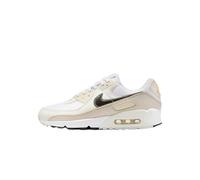 NIKE Women's WMNS AIR MAX 90 Sneaker, White Flat Pewter Lt Orewood BRN, 5 UK