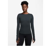 Nike Zenvy Women's Dri-FIT Long-Sleeve Top - Green - Nylon/Elastane XL (UK 20-22)