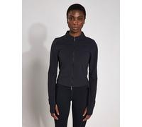 Nike Women's Zenvy Full-Zip Long-Sleeve Top - Black/Cool Grey - Size: Large