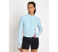Nike Women's Zenvy Full-Zip Long-Sleeve Top - Light Armory Blue/Cool Grey - Size: Medium